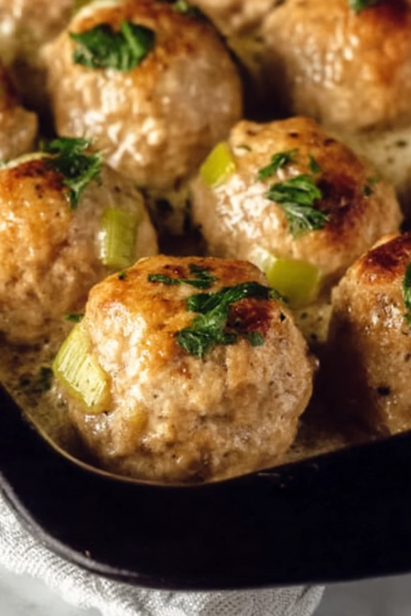 Healthy Turkey and Stuffing Meatballs