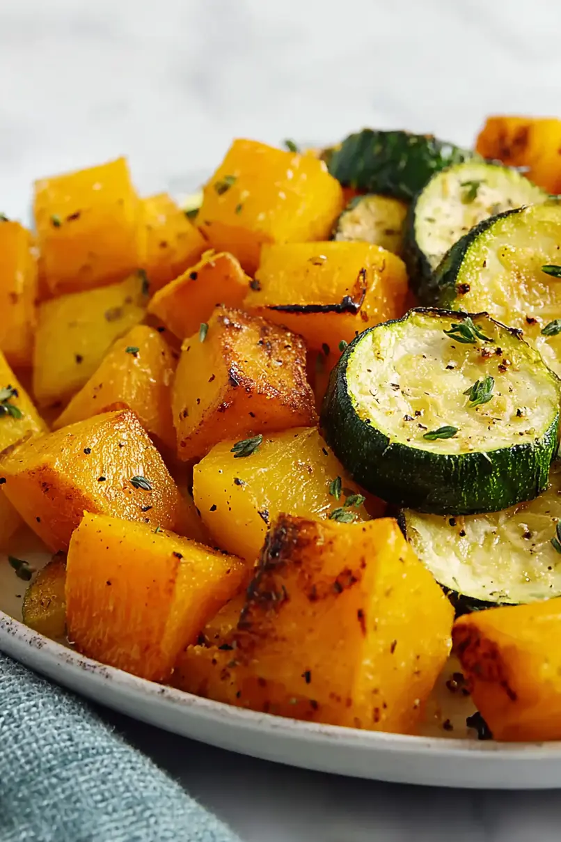 Tasty Roasted Butternut Squash and Zucchini
