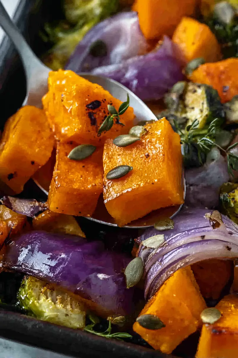 Golden Roasted Butternut Squash with Veggies