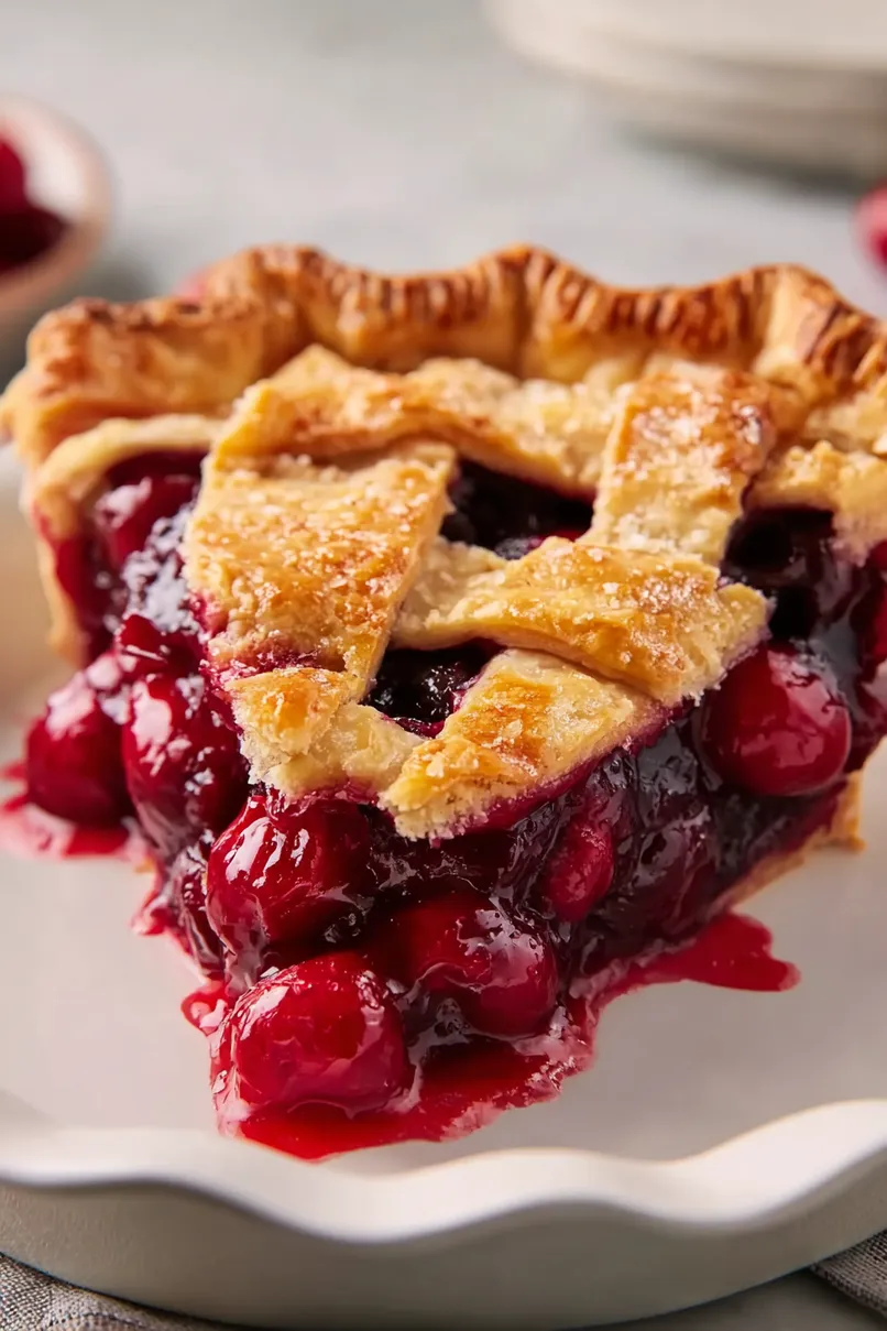 Quick Cherry Pie with Frozen Cherries