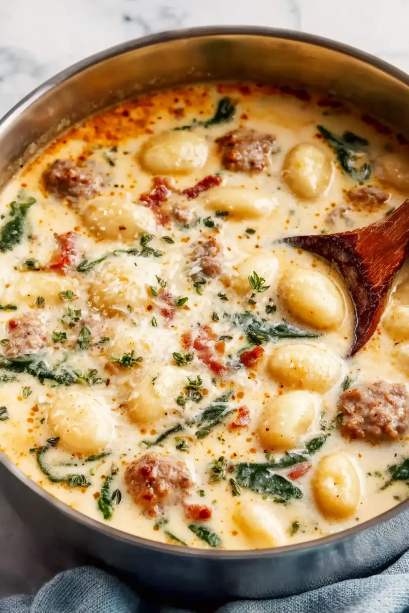 Creamy Italian Sausage Gnocchi Soup