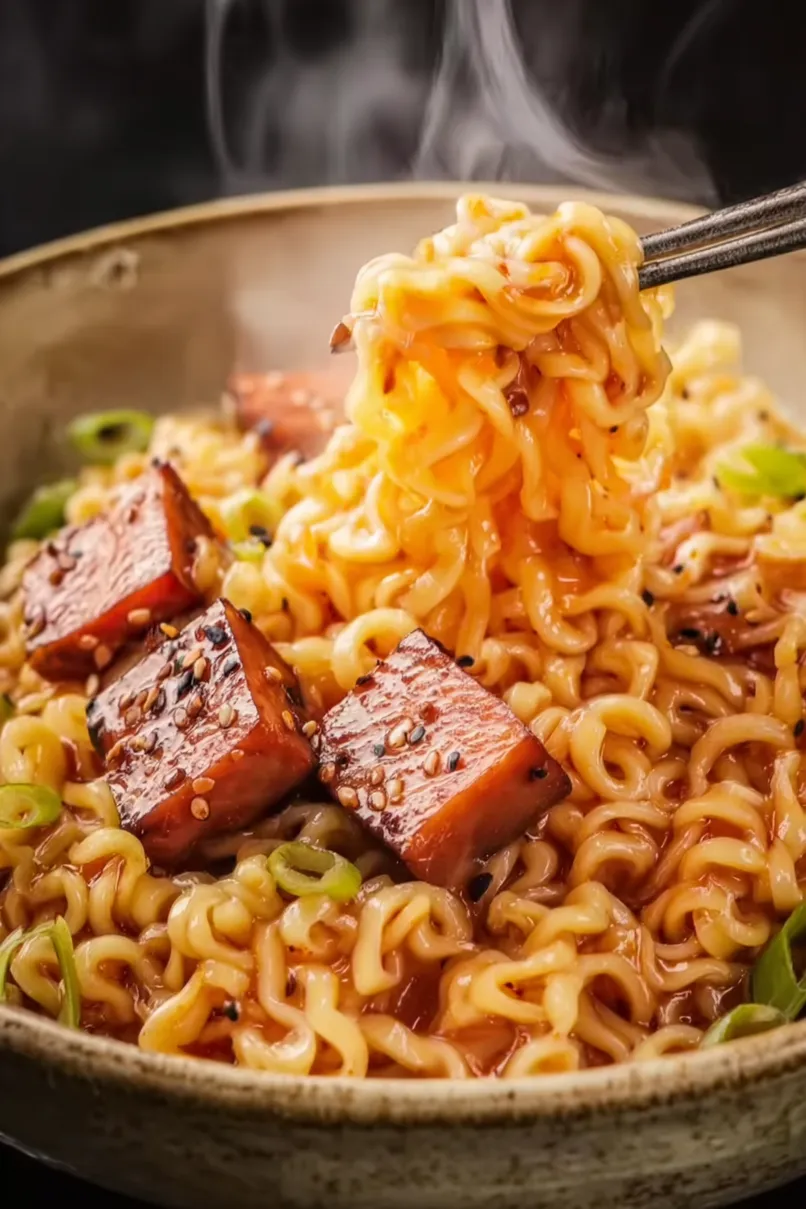 Savory Spam Ramen Meal