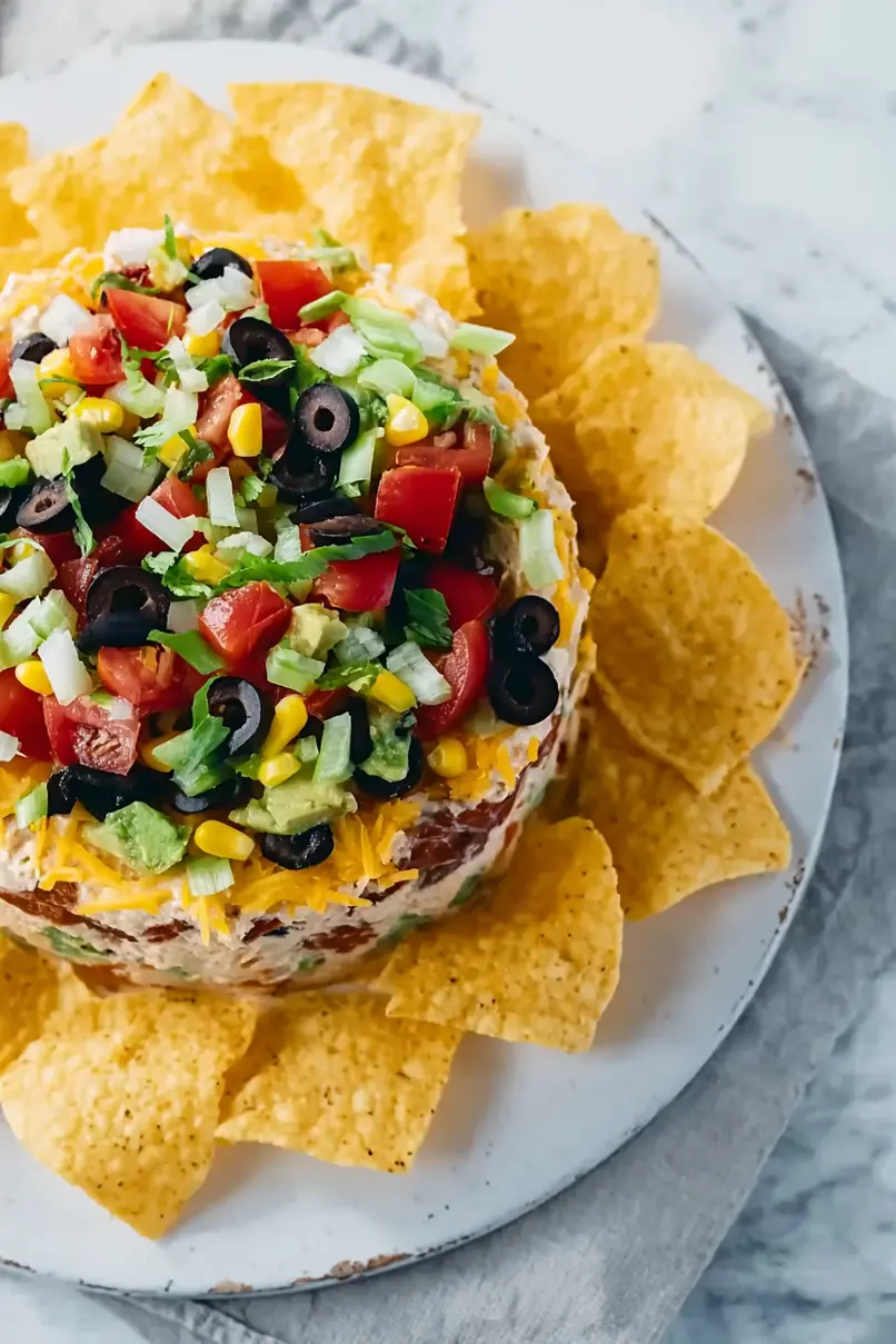 Creamy Classic Seven Layer Dip