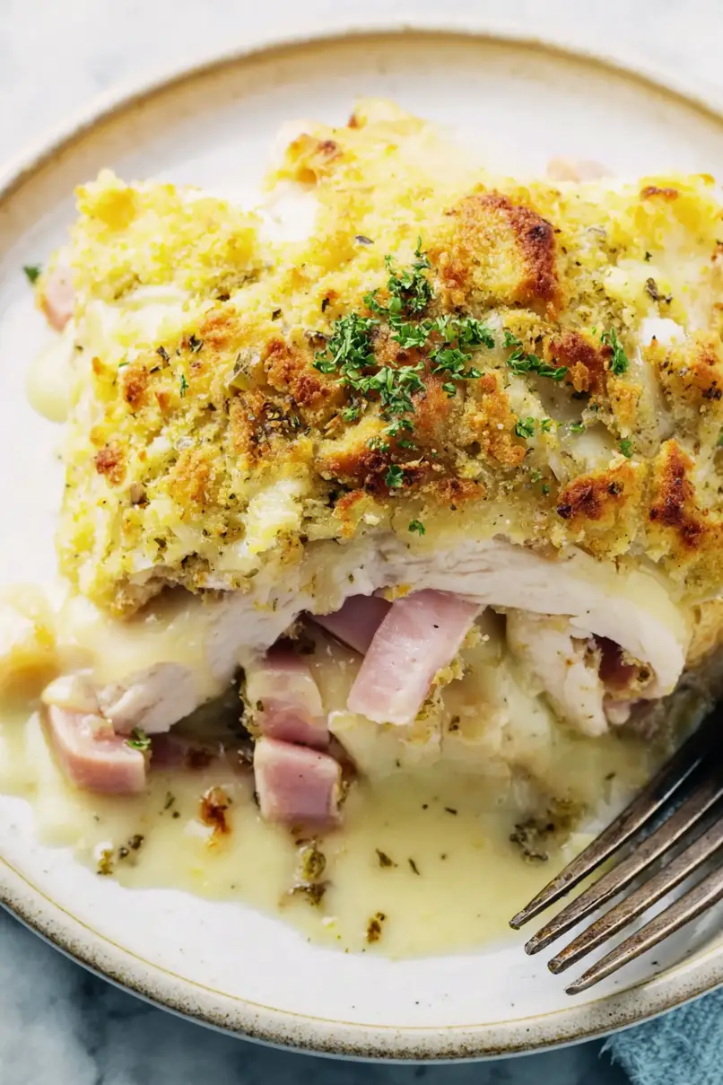 Easy Crockpot Chicken Cordon Bleu