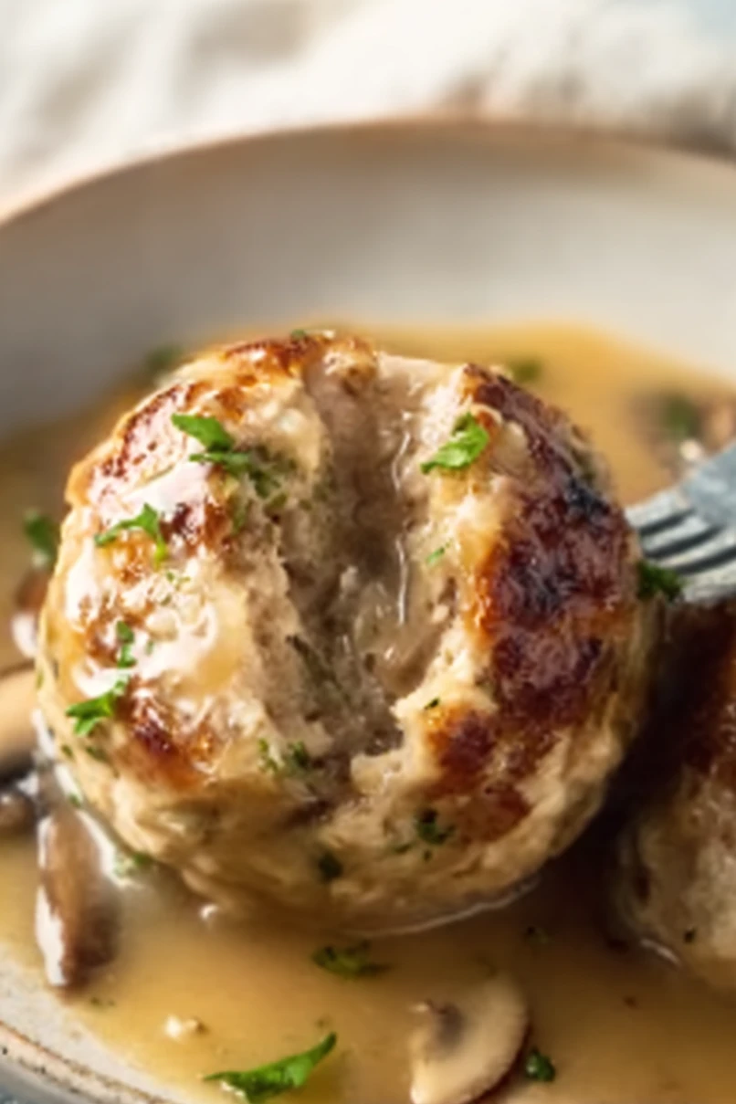 Quick Turkey Meatballs in Gravy