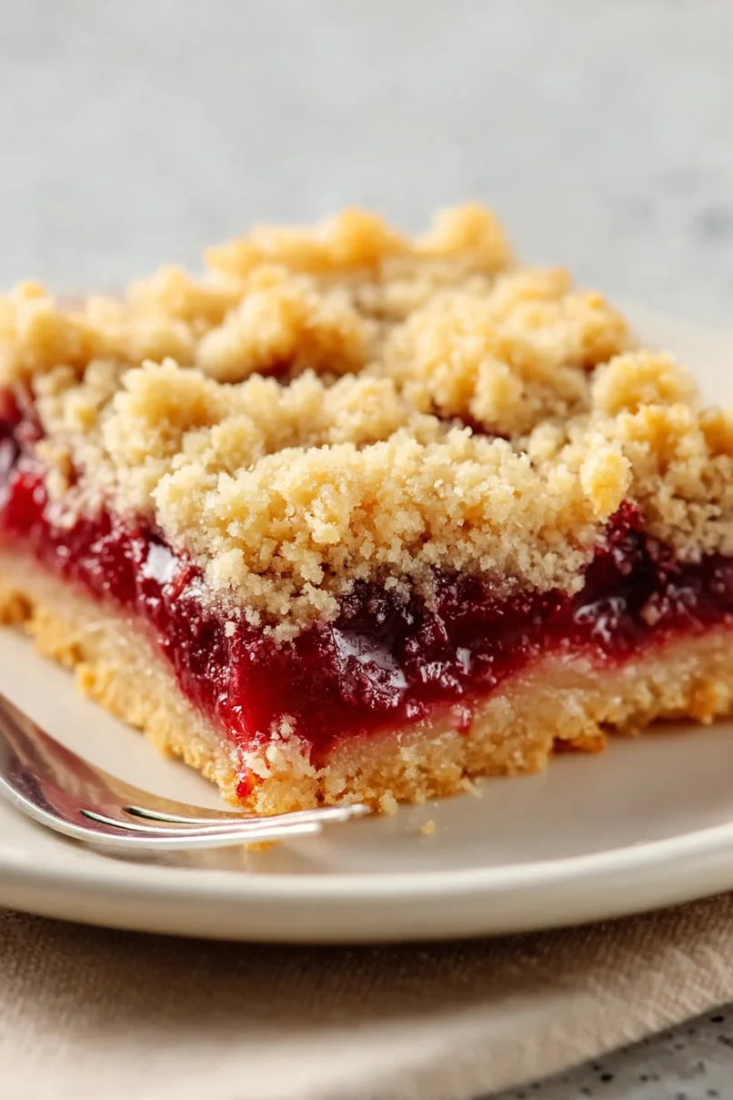 Quick Cherry Crumble Bars
