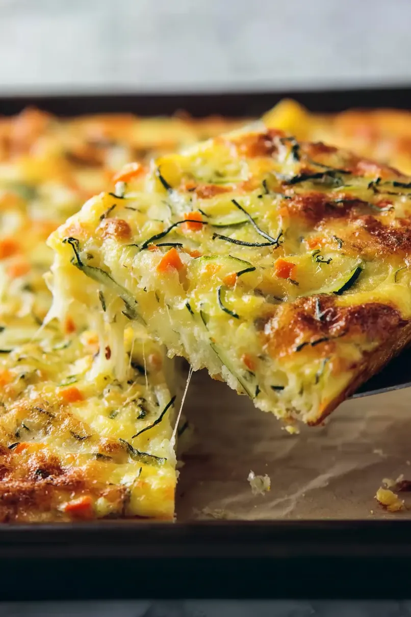 Fluffy Vegetarian Zucchini Slice