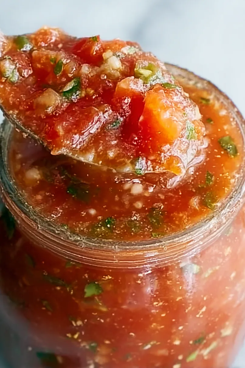 Spicy Jalapeño Salsa for Canning