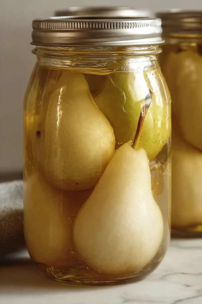 Simple Canning Pears Without Sugar