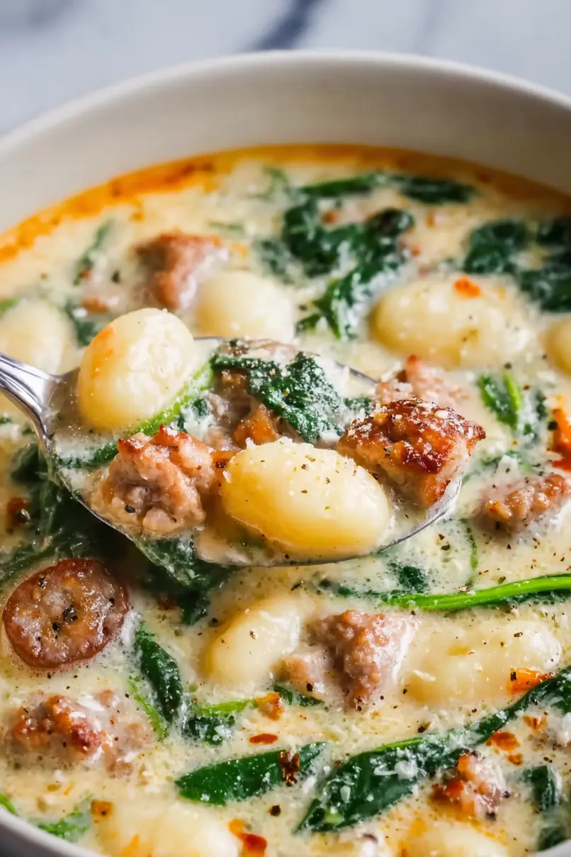 Creamy Italian Sausage Gnocchi Soup