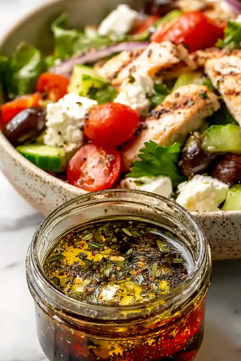 Easy Greek Salad with Chicken