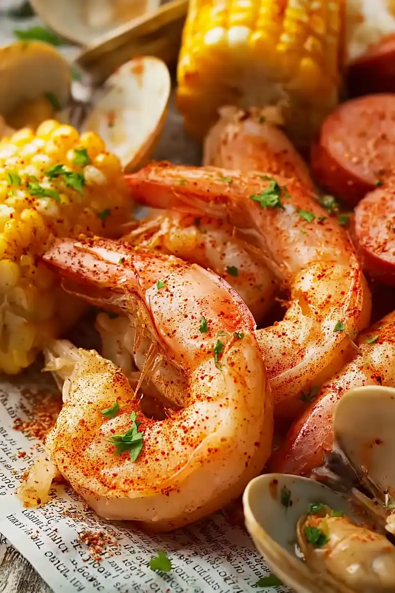 Traditional Seafood Boil with Old Bay Seasoning