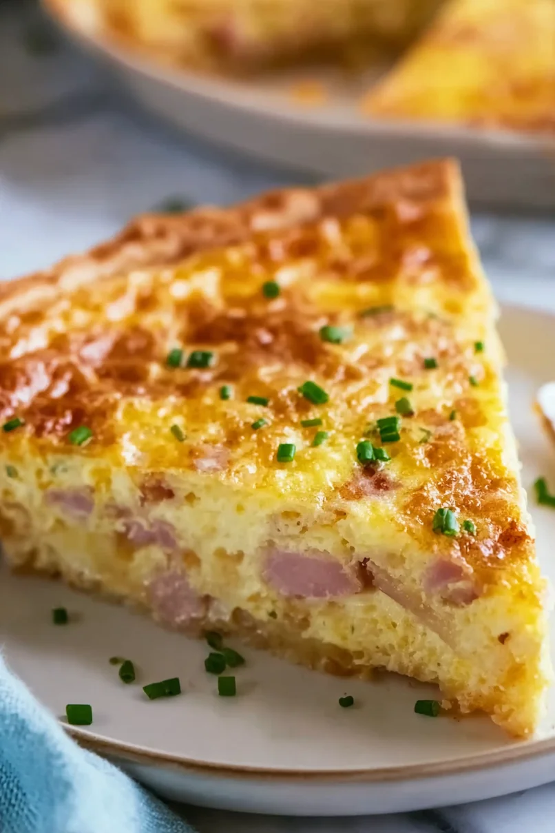 Hearty Leftover Ham Crustless Quiche