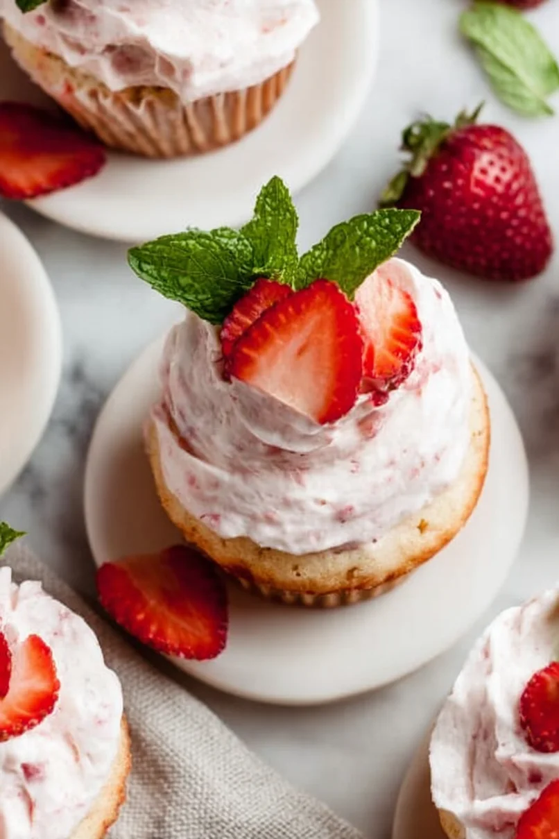 Best Strawberry Shortcake Cupcakes
