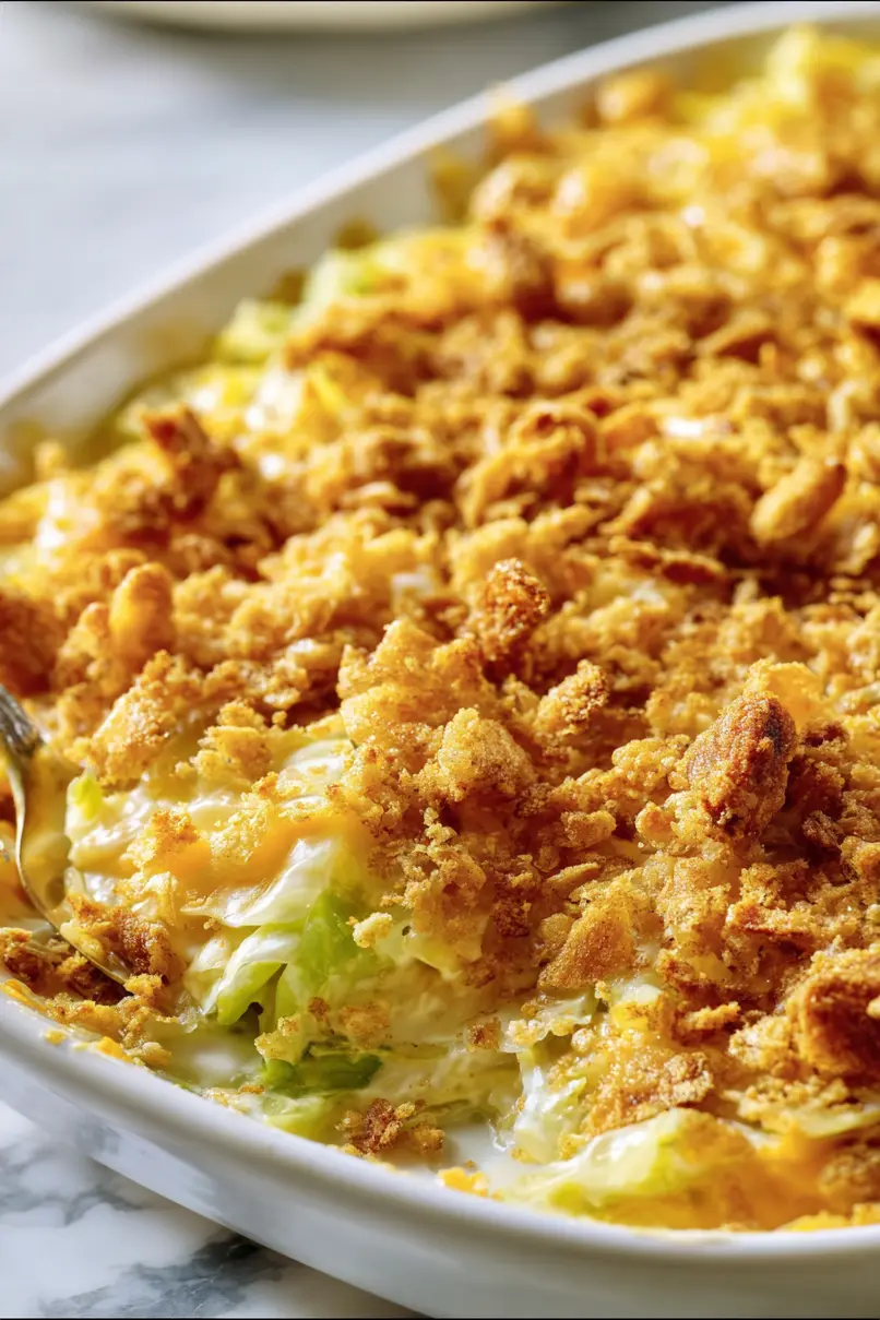 Baked Cabbage Casserole with Ritz Crackers