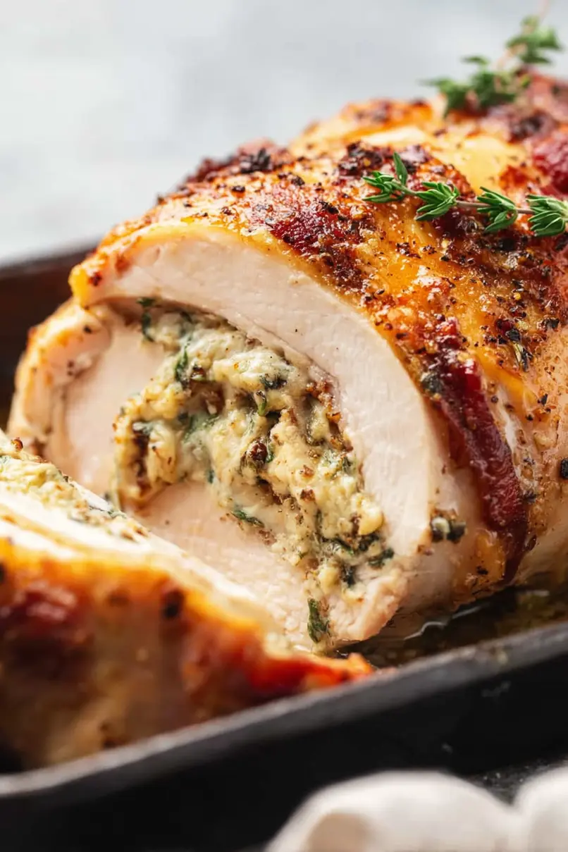 Best Christmas Stuffed Turkey Breast