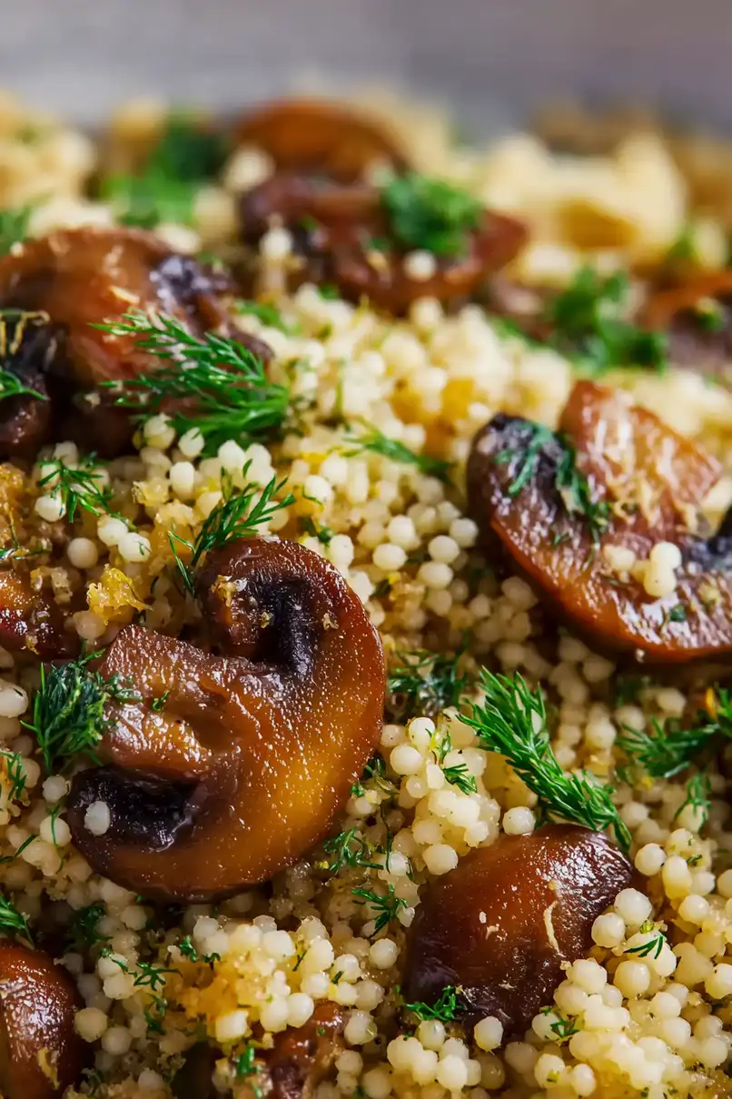 Mushrooms Couscous with Herbs