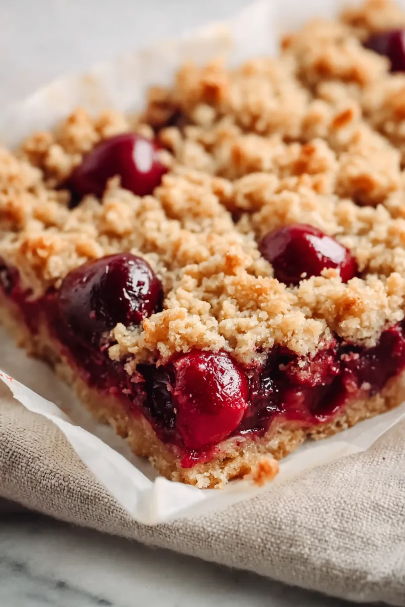 Quick Cherry Crumble Bars