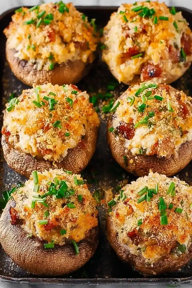 Tasty Bacon and Cream Cheese Stuffed Mushrooms