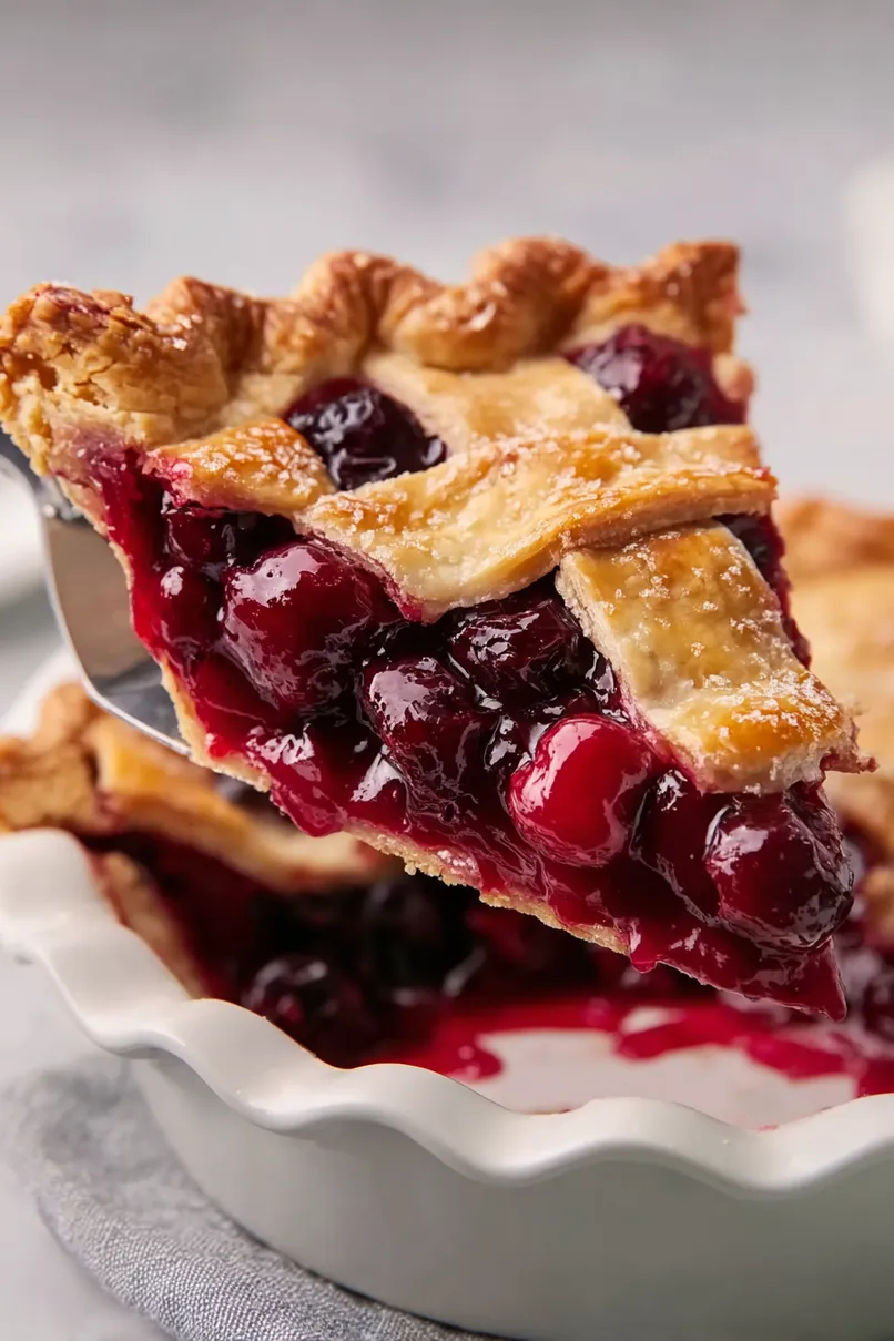 Quick Cherry Pie with Frozen Cherries