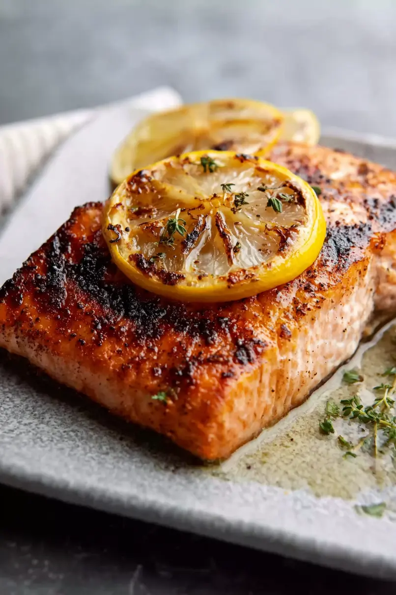 Healthy Grilled Salmon on Blackstone
