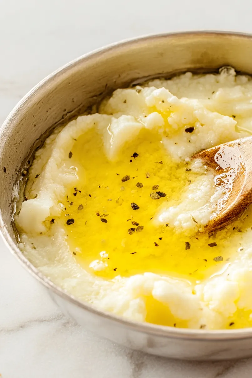 Easy Keto Cauliflower Mashed Potatoes with Sour Cream