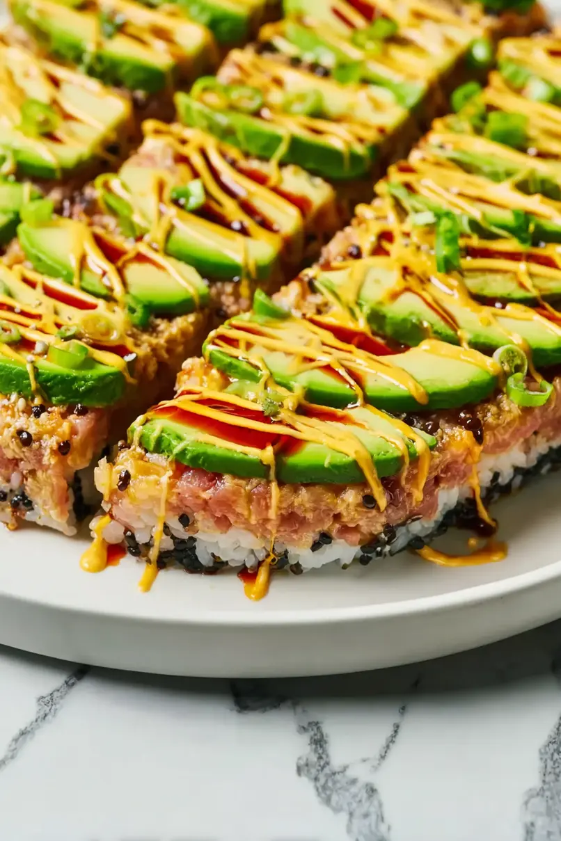 Quick Canned Tuna Sushi Bake