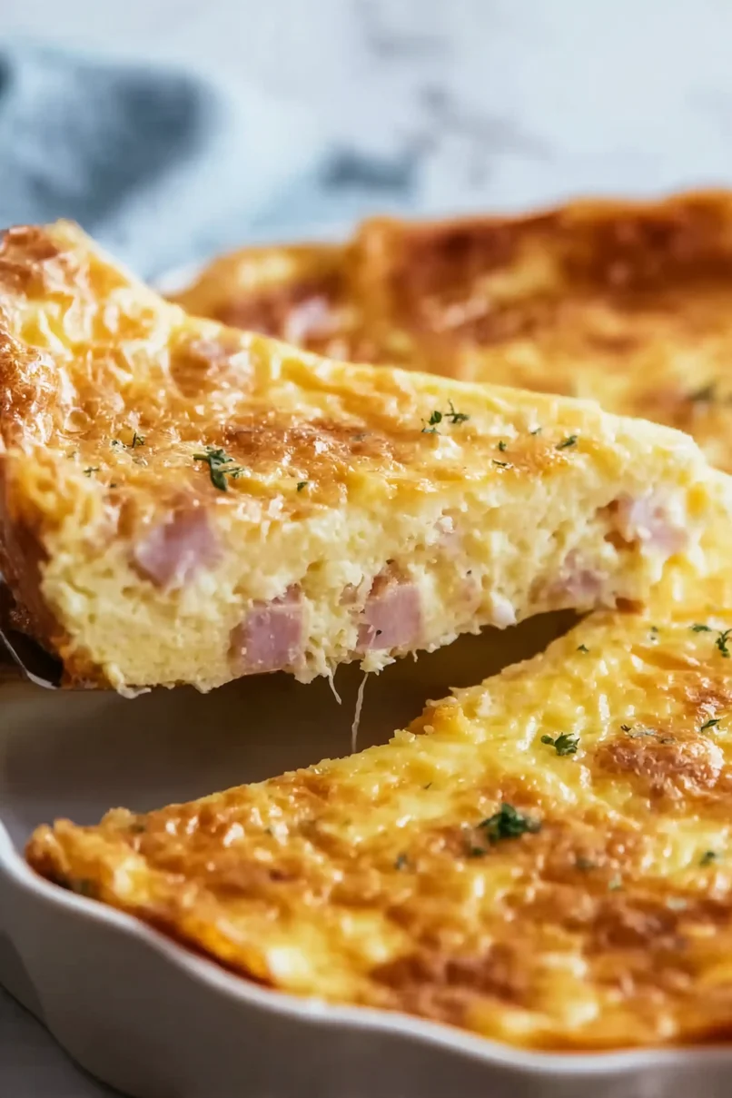 Hearty Leftover Ham Crustless Quiche