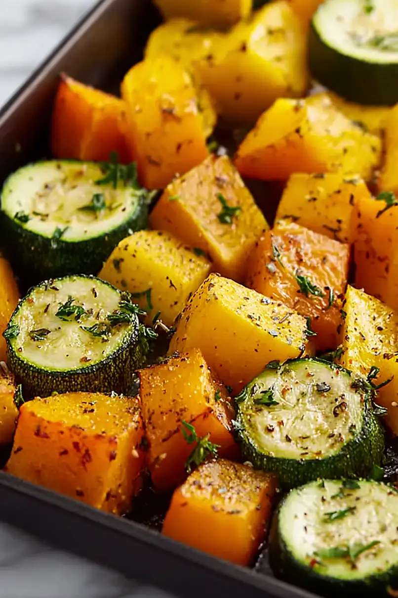 Tasty Roasted Butternut Squash and Zucchini