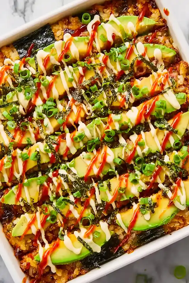 Quick Canned Tuna Sushi Bake