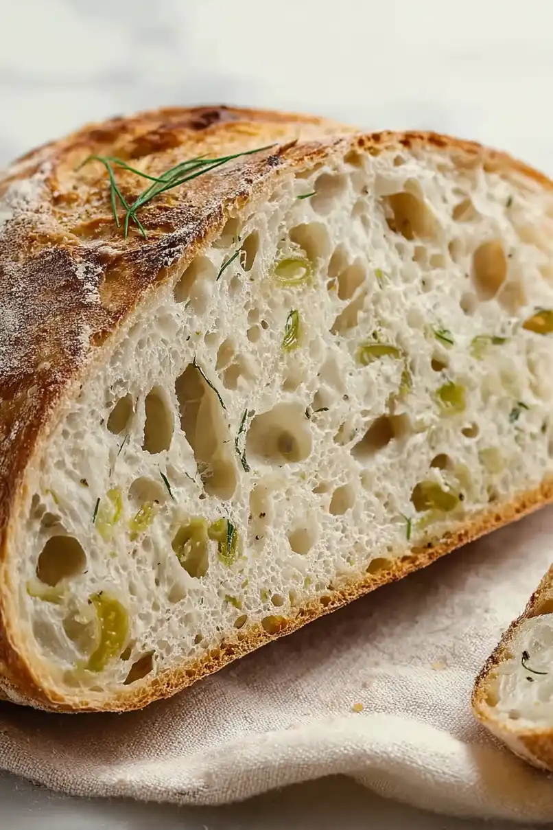 Tangy Dill Pickle Sourdough Bread