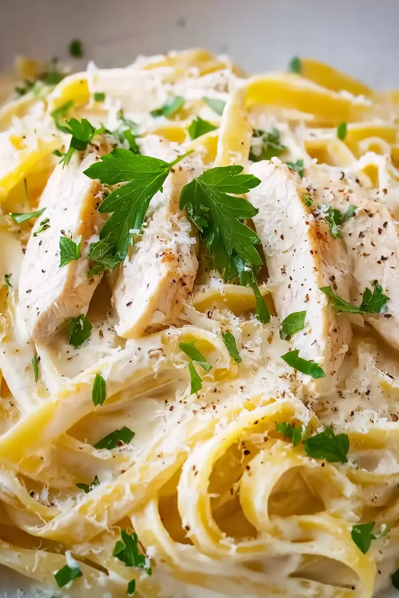 Rich Crockpot Chicken Fettuccine Alfredo