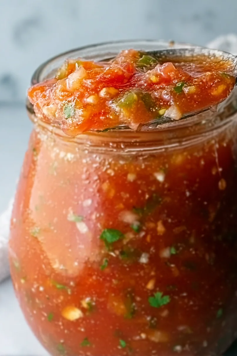 Spicy Jalapeño Salsa for Canning