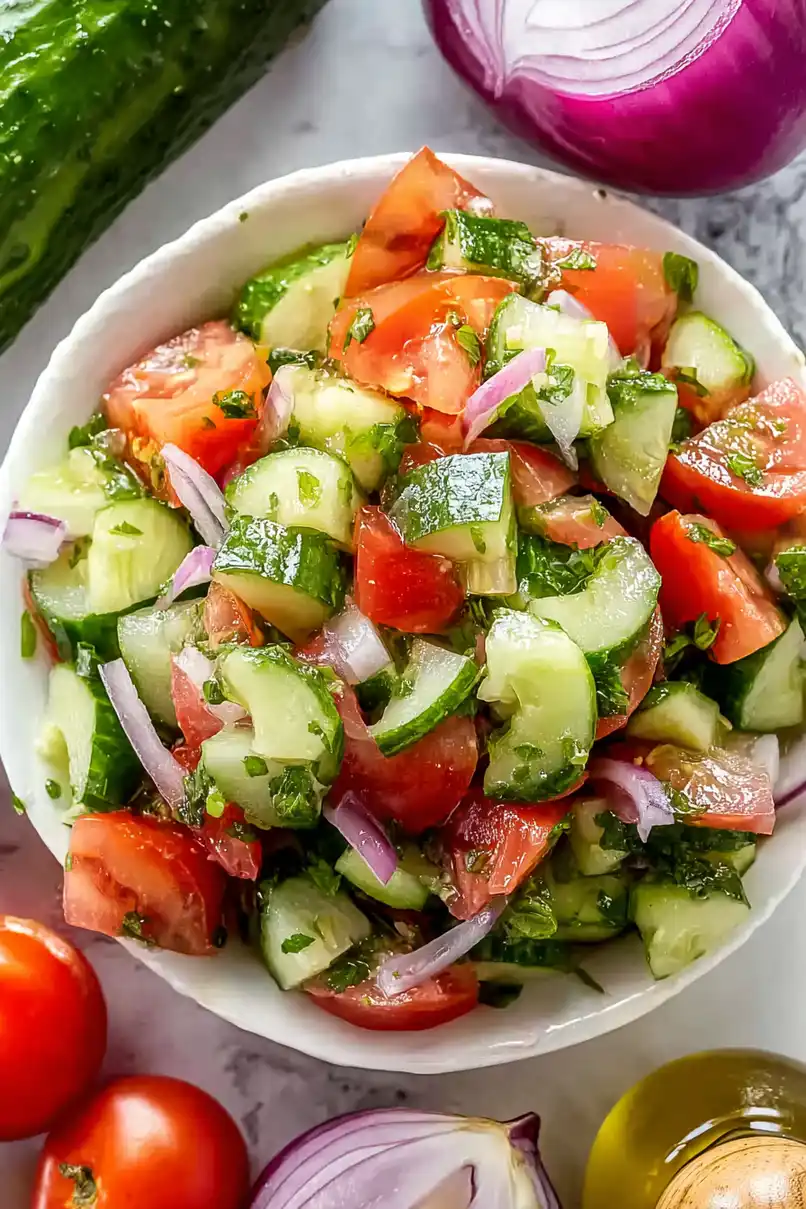 Quick Italian Cucumber Salad