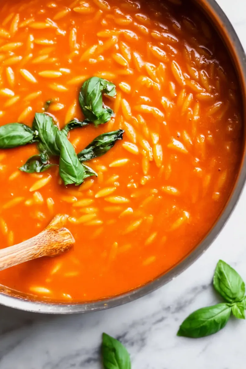 Hearty Tomato Orzo Soup