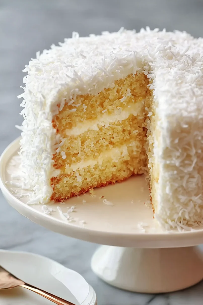 Tasty Old-Fashioned Coconut Cake