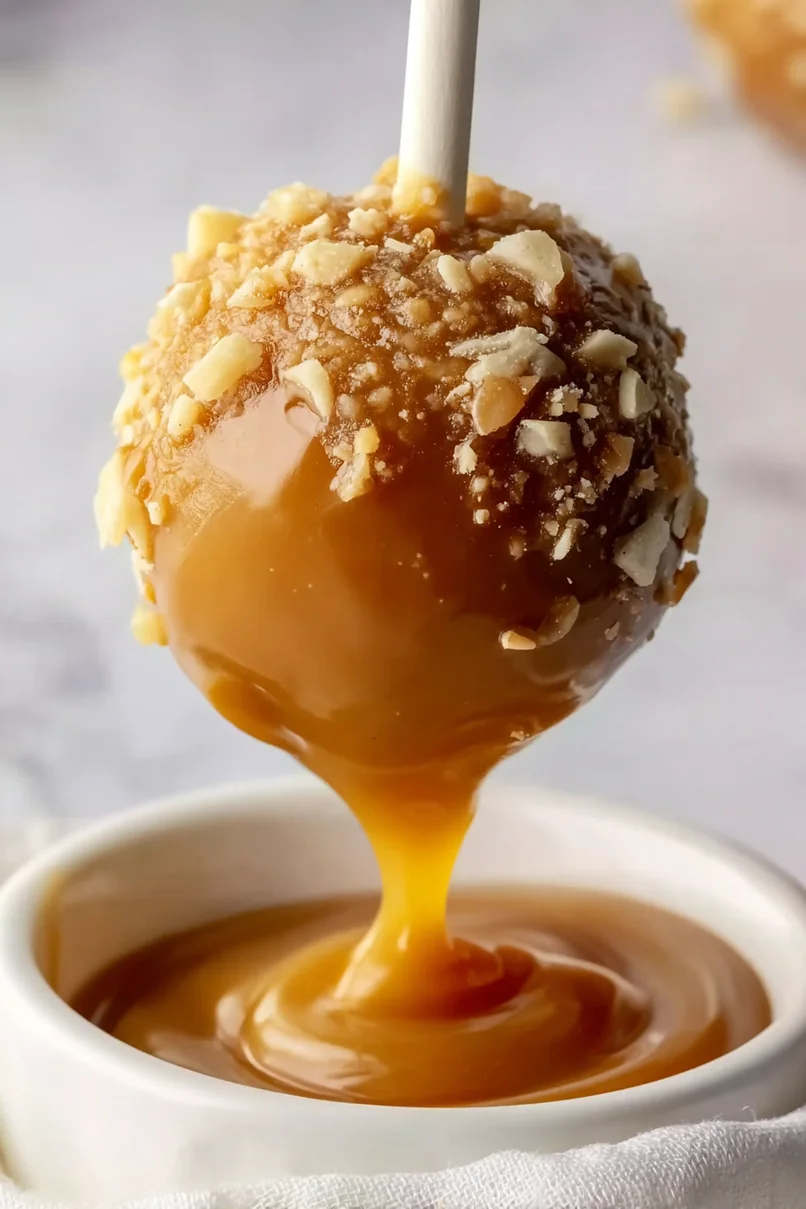 Easy Caramel Apple Cake Pops