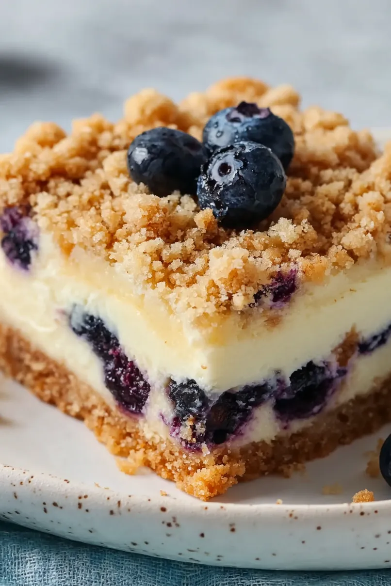 Easy Blueberry Cheesecake Bars Recipe