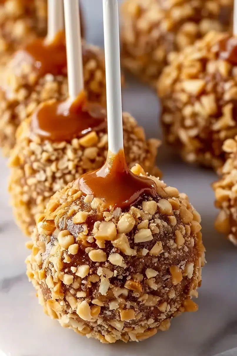 Easy Caramel Apple Cake Pops