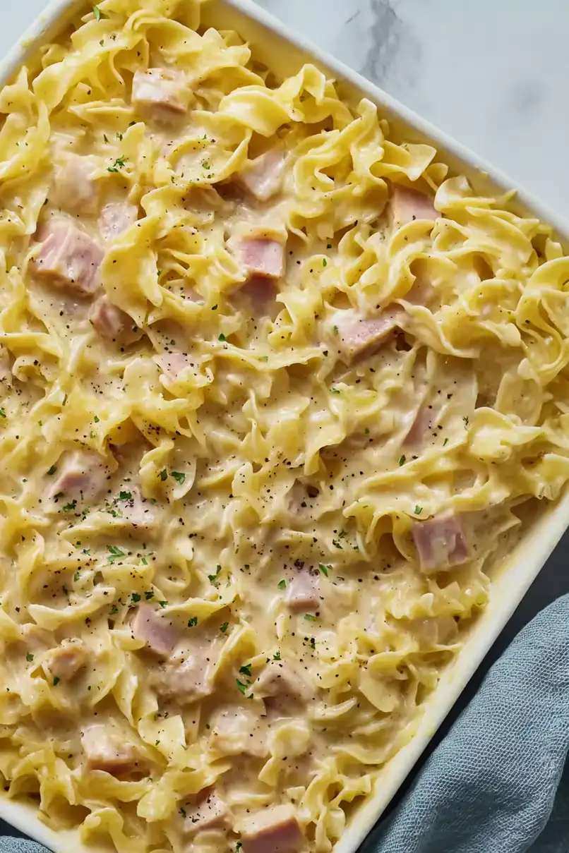 Delicious Leftover Ham Noodle Casserole