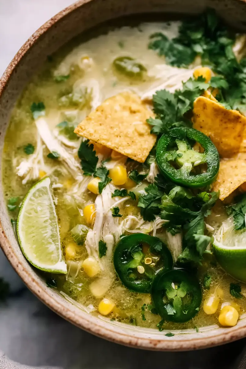Comforting Salsa Verde Chicken Soup