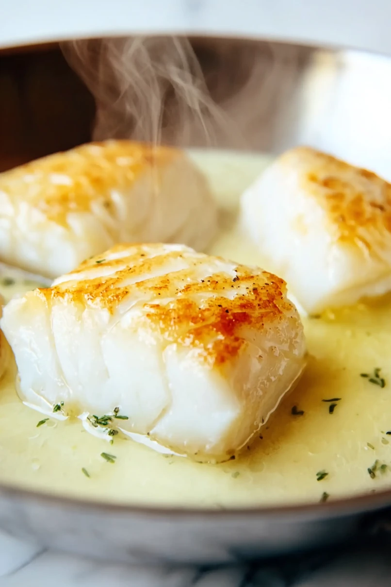 Healthy Halibut with Buerre Blanc