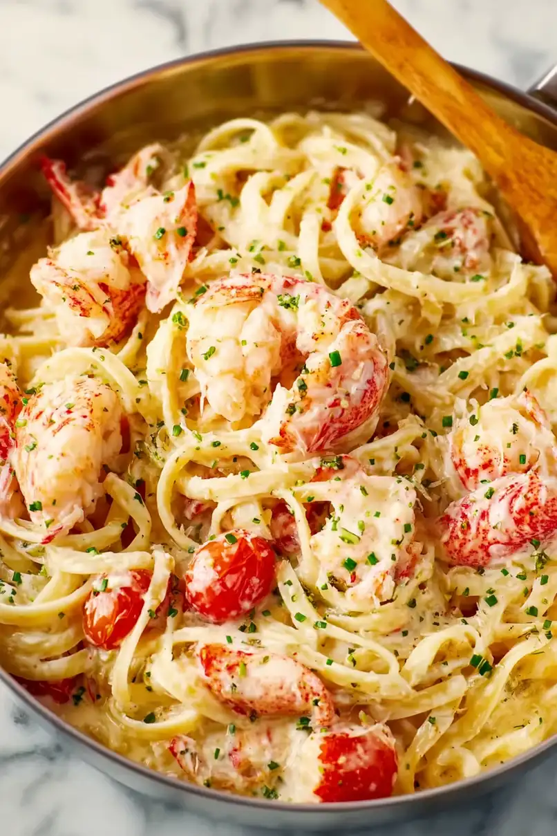 Creamy Lobster Tail Pasta