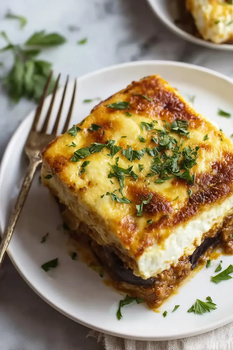 Layered Moussaka with Bechamel