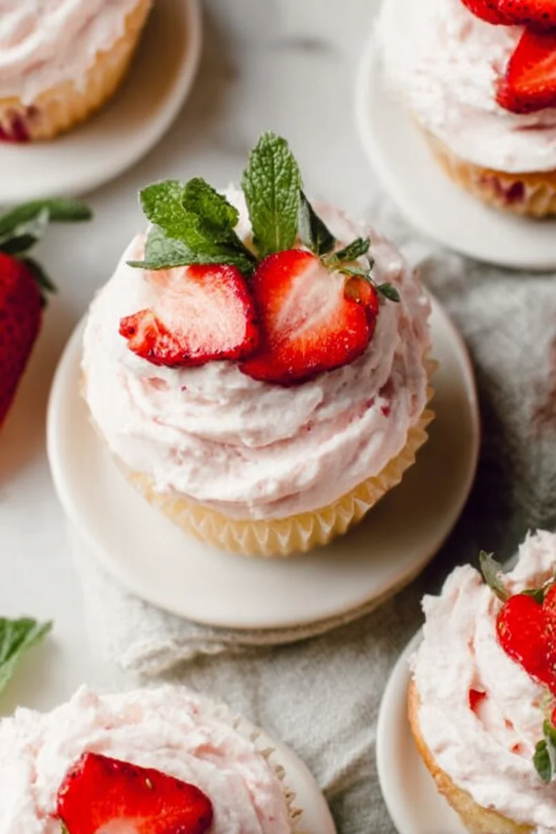 Best Strawberry Shortcake Cupcakes