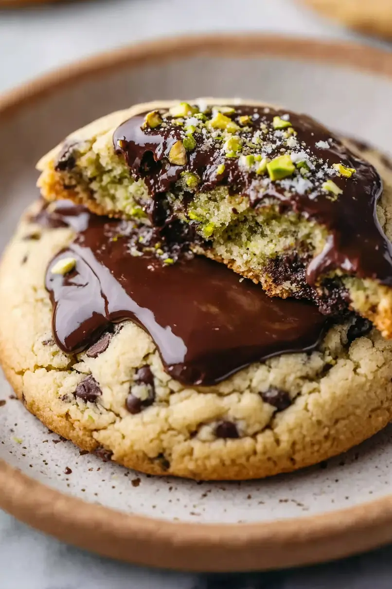 Decadent Dubai Chocolate Chip Cookies