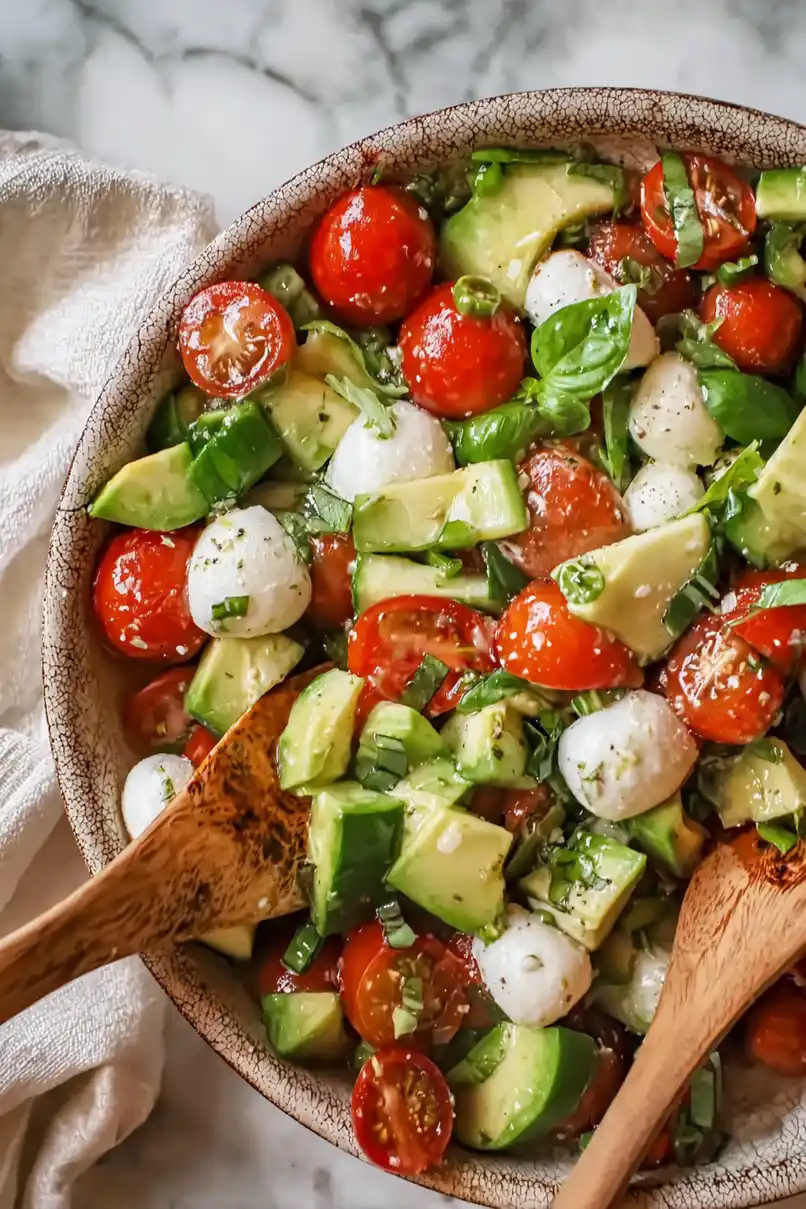 Easy Cucumber Mozzarella Salad