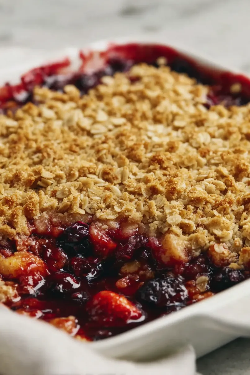 Flaky Berry Crisp with Frozen Berries
