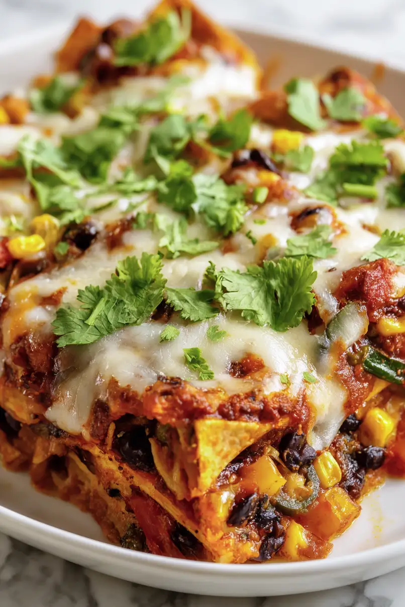 Easy Vegetarian Enchilada Casserole