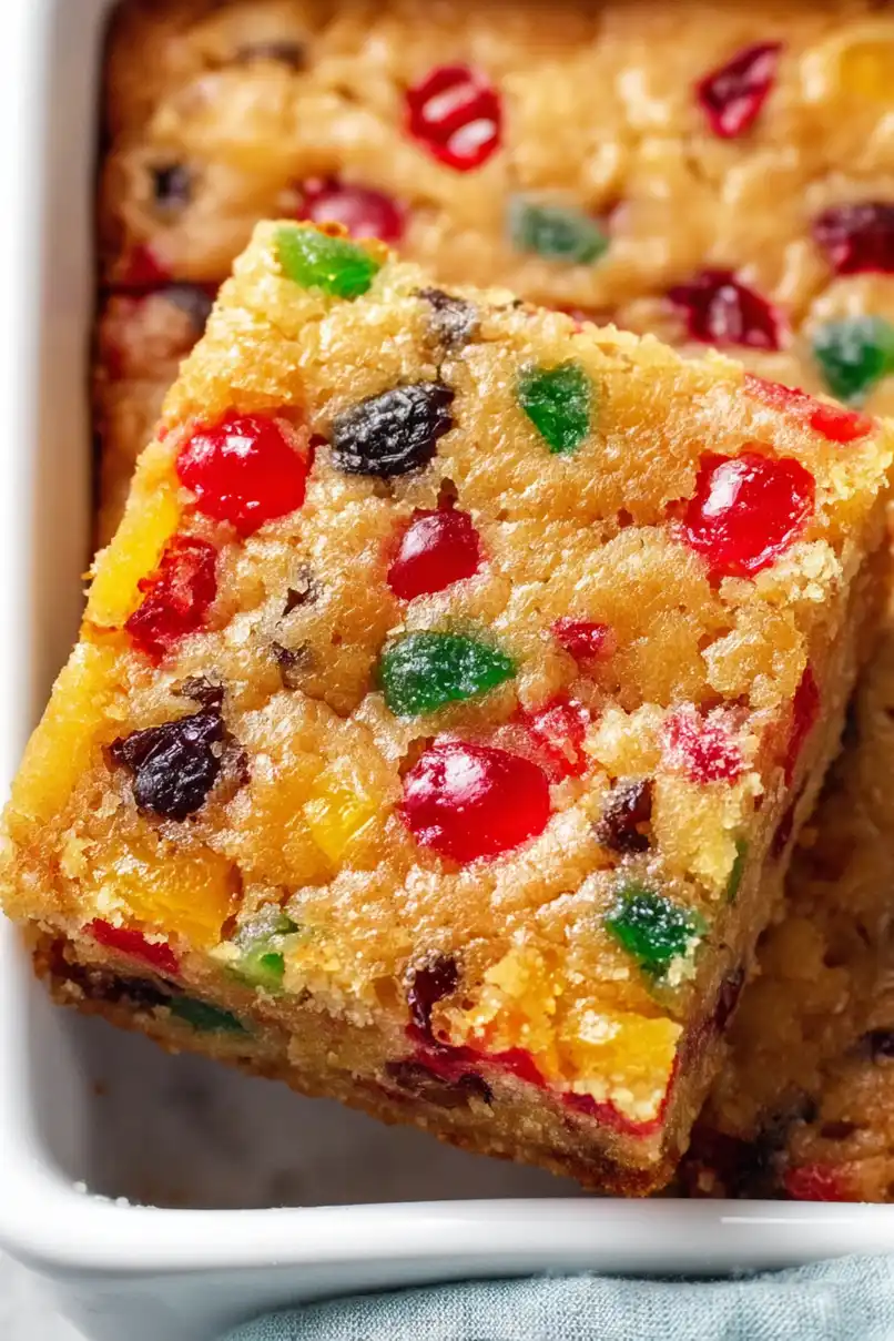 Festive Christmas Fruitcake Bars